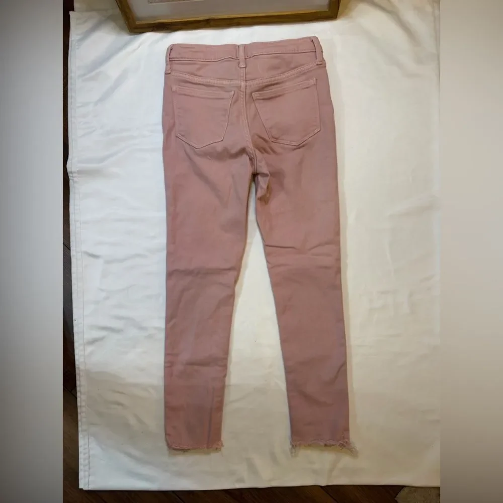 Girls Gap size 10 stretch high rise pink ankle jeggings